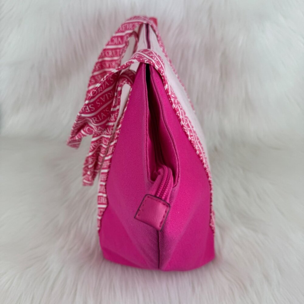Victoria's Secret Pink Colorblock Canvas Logo Tote Weekender Bag Travel Overnigh - Picture 6 of 13